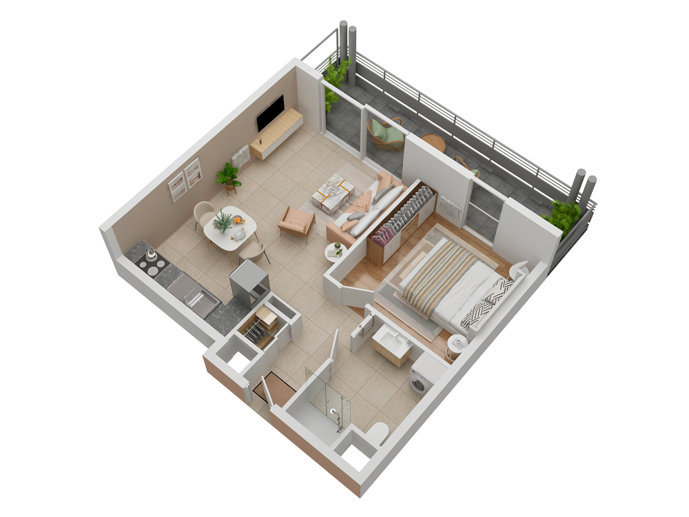 Les Gourmandines - Woippy - Axonométrie